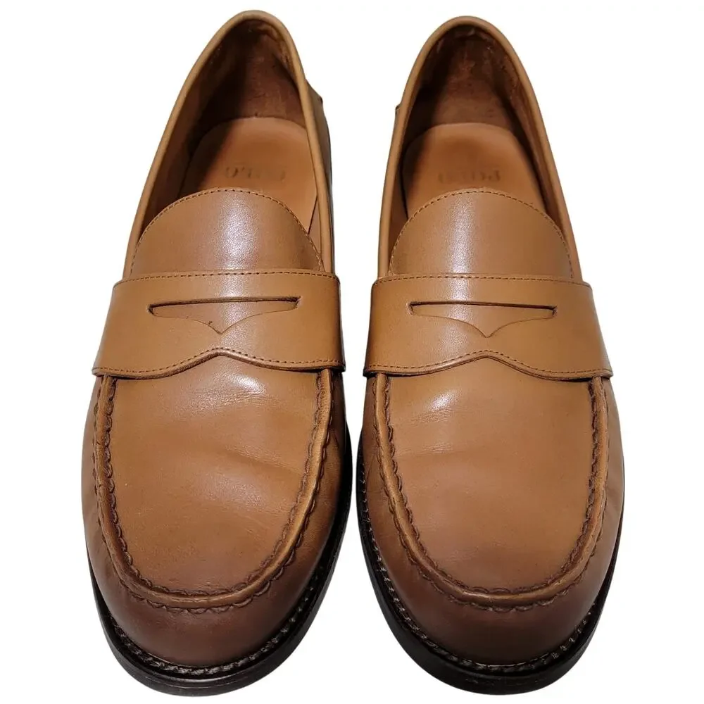 Polo Ralph Lauren Men Alston Slip On Penny Loafers Size US 10D Tan Brown Leather